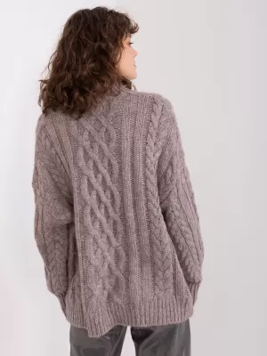 Dámský svetr WOOL FASHION ITALIA AT-SW-2363-2.30 DARK GREY