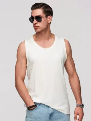 Pánské tílko OMBRE OM-TSBT-0272 WHITE