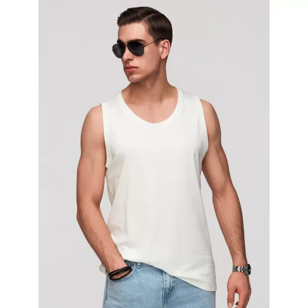  Pánské tílko OMBRE OM-TSBT-0272 WHITE 