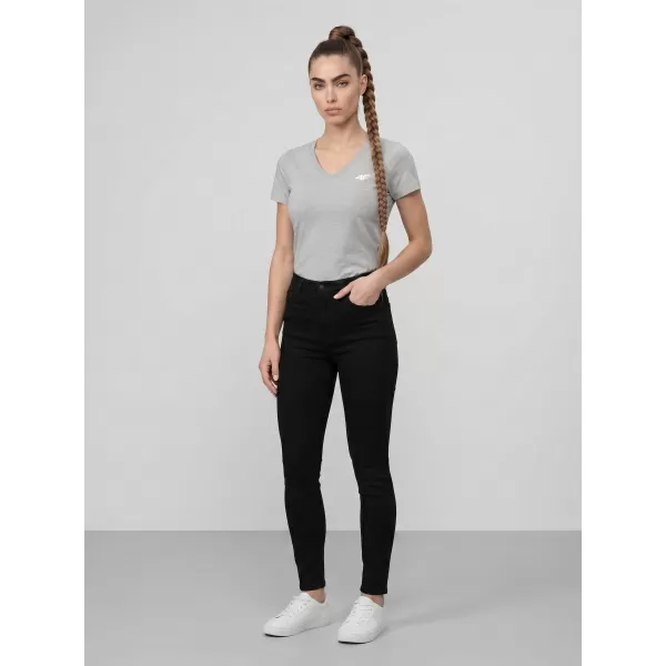  Dámské triko 4F 4FWMM00TTSHF3307 COLD LIGHT GREY MELANGE 