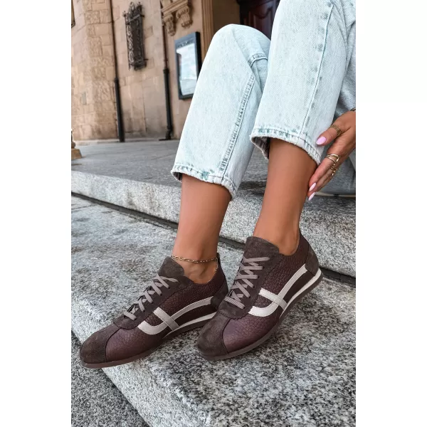  Dámské tenisky ZAZOO N1402S2/ CHOCOLATE 