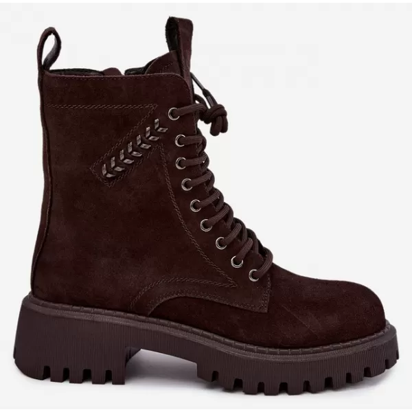  Dámské kotníkové boty D&A JC62-1035 BROWN 