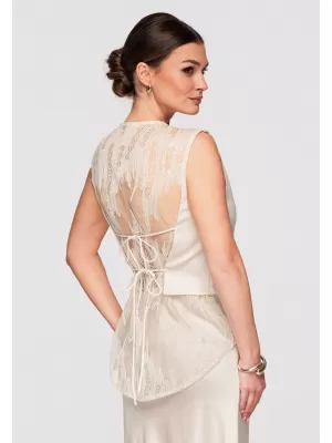 Dámská vesta LARICA OW-VE-E0002 BEIGE