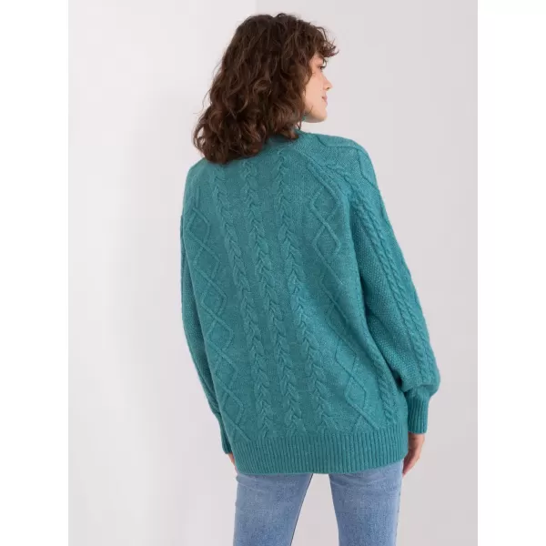  Dámský svetr WOOL FASHION ITALIA AT-SW-2355-2.12P TURQUOISE 