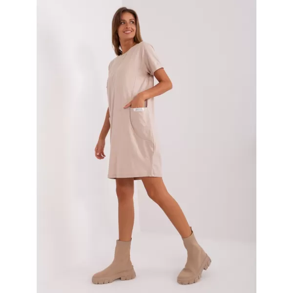  Dámské šaty RUE PARIS RV-SK-8724-1.91 BEIGE 