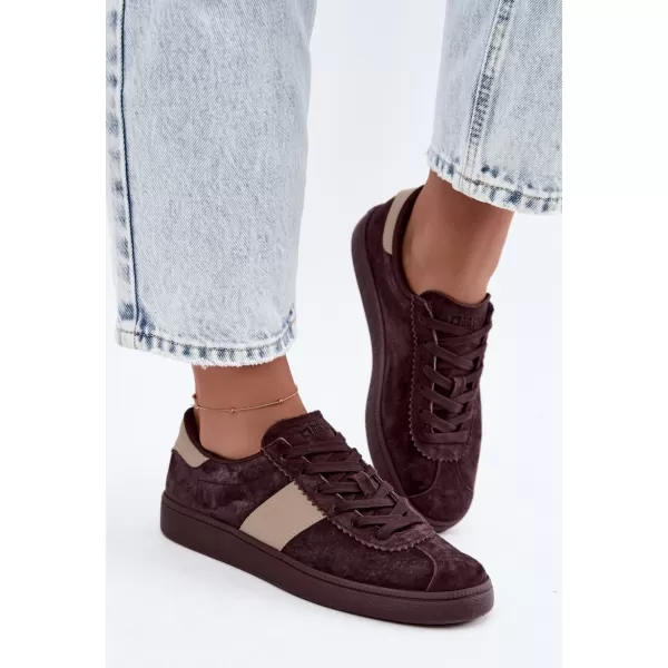  Dámské tenisky BIG STAR SHOES UU274438 BROWN/BEIGE SHADOWS 