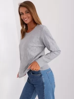 Dámský svetr WOOL FASHION ITALIA AT-SW-2231.99P GRAY