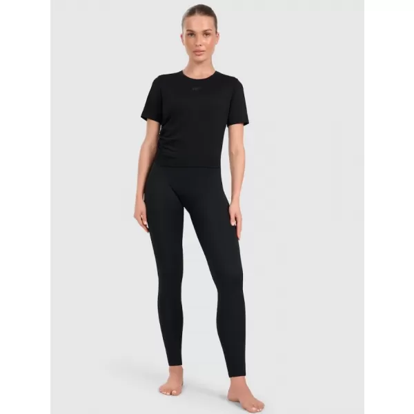  Dámské funkční triko 4F 4FWAW25TFLOF433 DEEP BLACK 