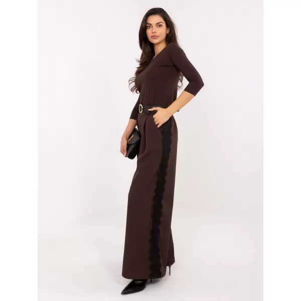  Dámské kalhoty ITALY MODA MI-SP-62440.56 DARK BROWN 