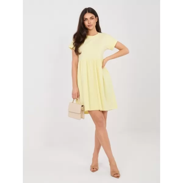  Dámské šaty RUE PARIS RV-SK-5672.03P BRIGHT YELLOW 
