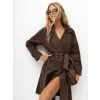Dámský kabát ITALY MODA MI-PL-A515116.84 DARK BROWN
