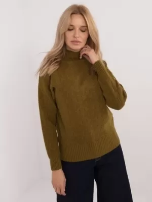 Dámský svetr WOOL FASHION ITALIA AT-SW-2339.54 OLIVE