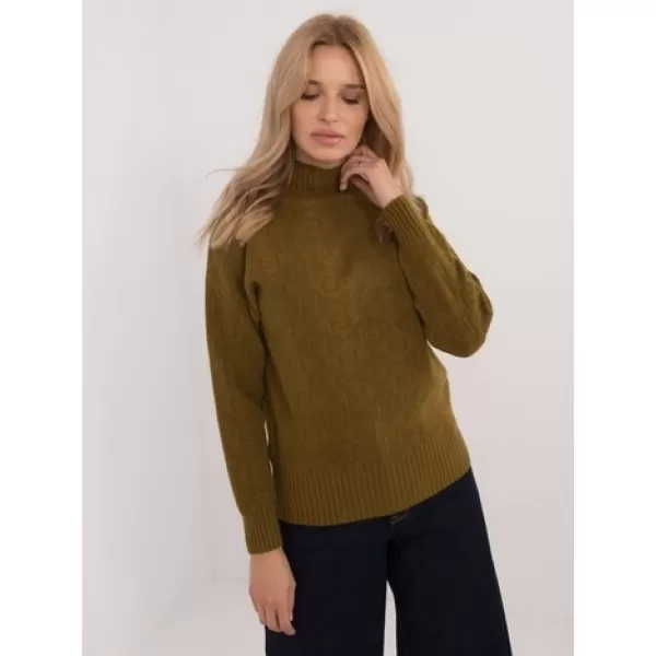  Dámský svetr WOOL FASHION ITALIA AT-SW-2339.54 OLIVE 
