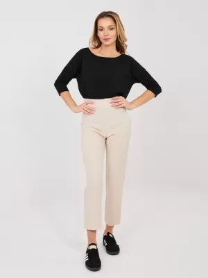 Dámské kalhoty RUE PARIS IT-SP-FL9069.94 LIGHT BEIGE