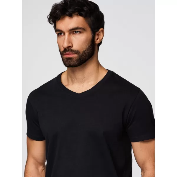  Pánské triko OMBRE OM-TSBS-0281 BLACK 