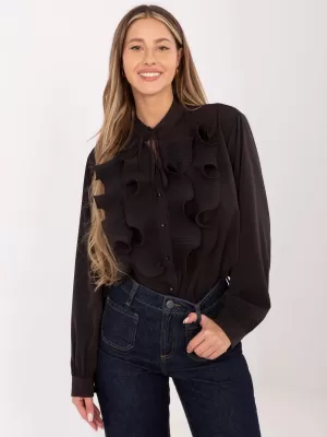 Dámská košile FACTORY PRICE IT-KS-29033.87 DARK BROWN