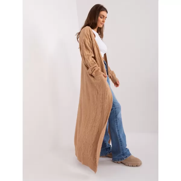  Dámský kardigan WOOL FASHION ITALIA AT-SW-2395.30 CAMEL 