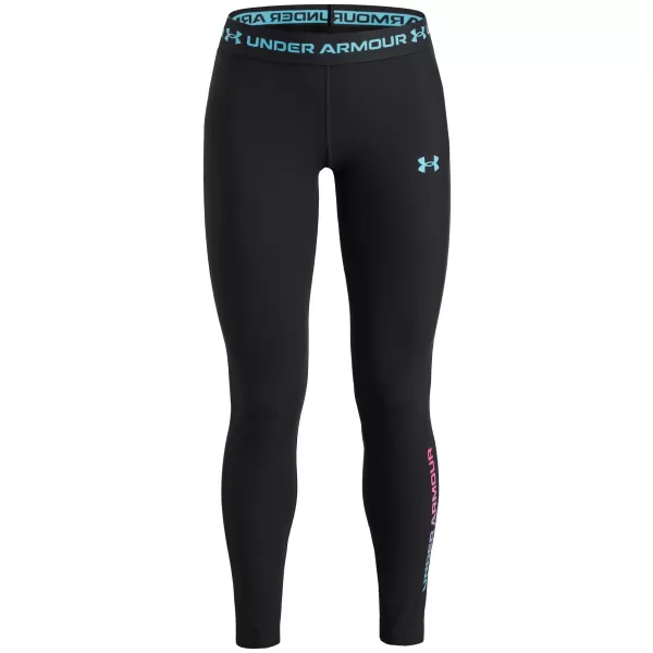  Dívčí legíny UNDER ARMOUR UA HEATGEAR BRANDED LEGGING 6013697-002 ČERNÁ 