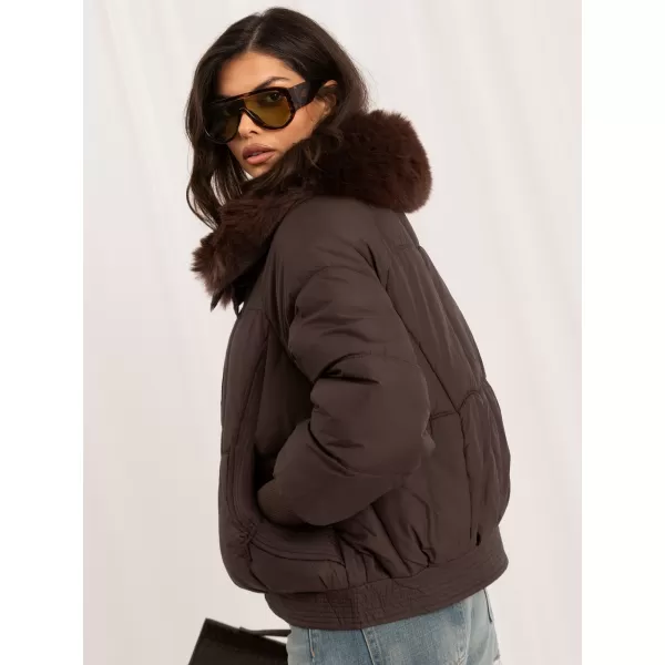  Dámská bunda FACTORY PRICE MBM-KR-2601.96P BROWN 