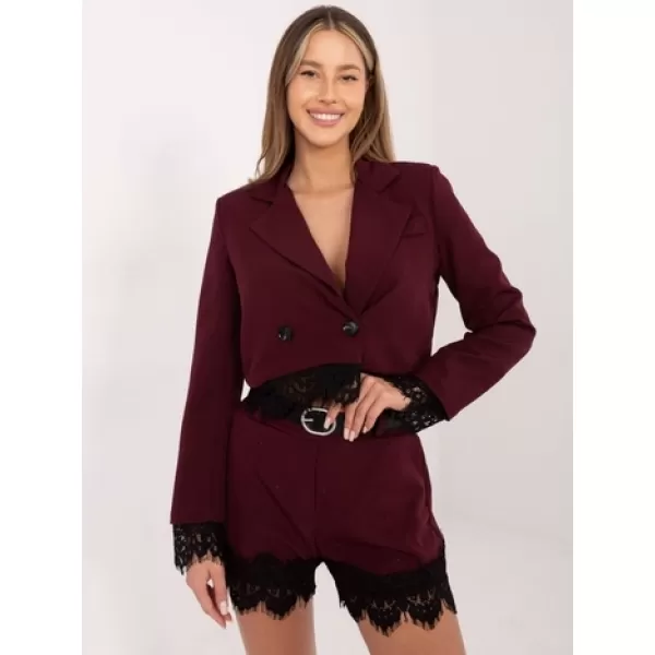  Dámské kraťasy ITALY MODA IT-SN-FL9965.88 BURGUNDY 