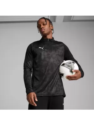 Pánské funkční triko PUMA TEAMCUP TRAINING 1/4 ZIP TOP 659164-03 PUMA BLACK/PUMA SILVER