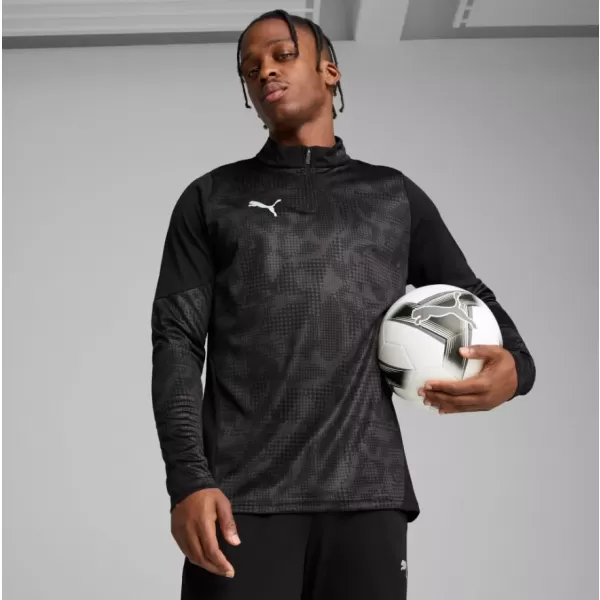  Pánské funkční triko PUMA TEAMCUP TRAINING 1/4 ZIP TOP 659164-03 PUMA BLACK/PUMA SILVER 