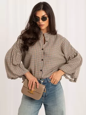 Dámská košile ITALY MODA MI-KS-4384.79 BROWN