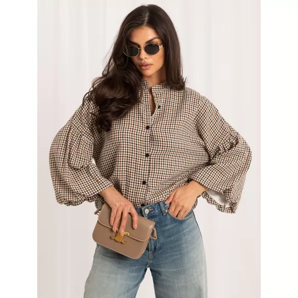  Dámská košile ITALY MODA MI-KS-4384.79 BROWN 