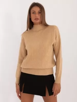 Dámský svetr WOOL FASHION ITALIA AT-SW-2339.54 SAND