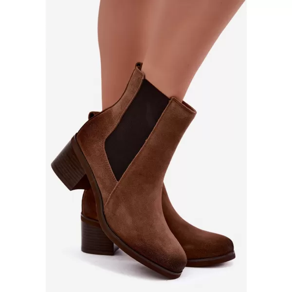  Dámské chelsea boty VINCEZA 133105 CAMEL 