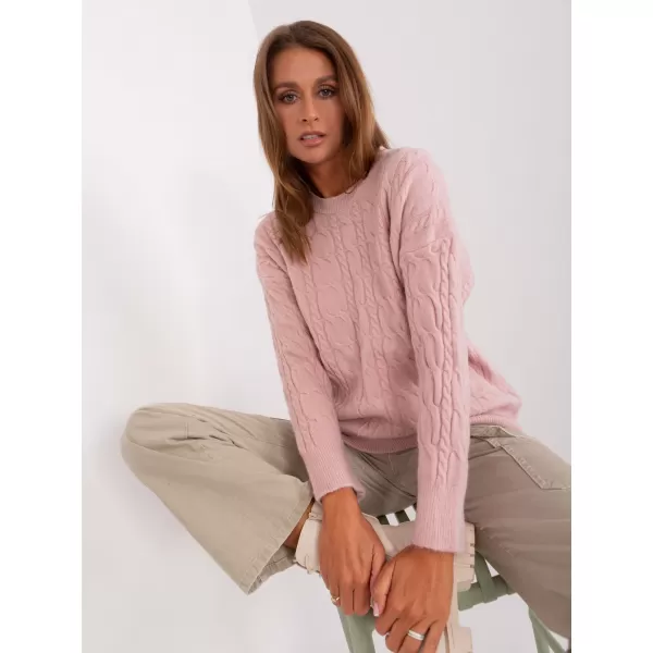  Dámský svetr WOOL FASHION ITALIA AT-SW-2335-1.68P BRIGHT PINK 