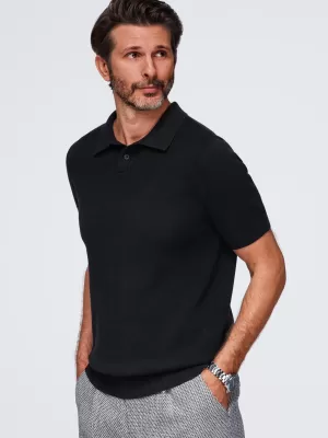 Pánské polo tričko OMBRE OM-POSS-0178 BLACK