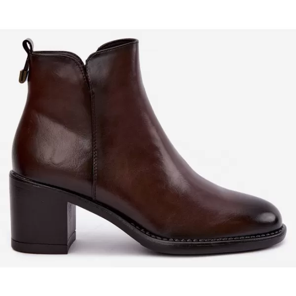  Dámské kotníkové boty VINCEZA 58650 DARK BROWN 