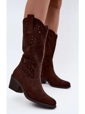 Dámské kozačky S.BARSKI HY62-8126 CHOCOLATE