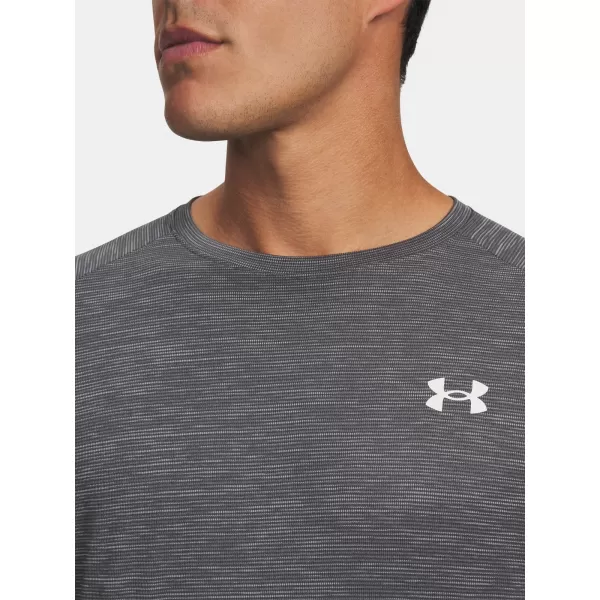  Pánské triko UNDER ARMOUR TECH TEXTURED SS 1382796-026 ŠEDÁ 