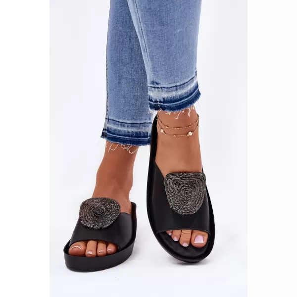  Dámské pantofle S.BARSKI KV51-028 BLACK 