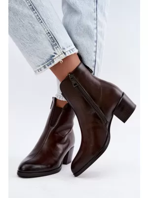 Dámské kotníkové boty VINCEZA 58654 CHOCOLATE