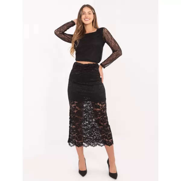  Dámská sukně ITALY MODA MI-SD-G9137.16P NOIRE 