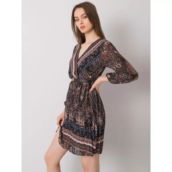  Dámské šaty ITALY MODA DHJ-SK-10201.93P BLACK AND BEIGE 