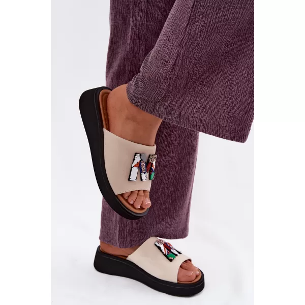  Dámské pantofle VINCEZA 66942 BEIGE 
