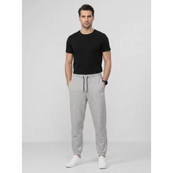  Pánské kalhoty 4F 4FWMM00TTROM1673 COLD LIGHT GREY MELANGE 