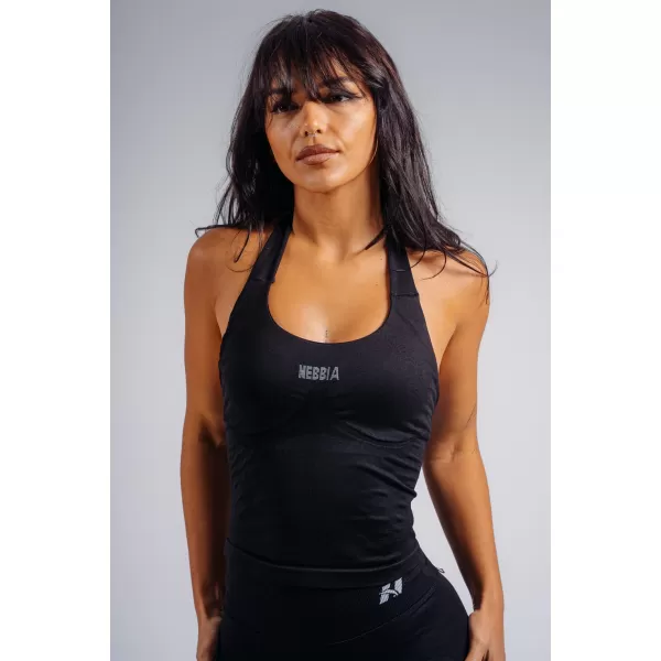  Halter top s vestavěnou podprsenkou NEBBIA PRIMAL 863 BLACK 