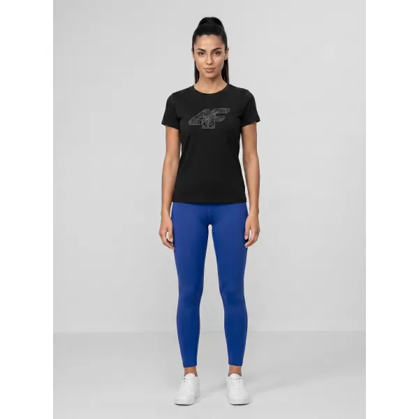  Dámské triko 4F 4FWMM00TTSHF3309 DEEP BLACK 
