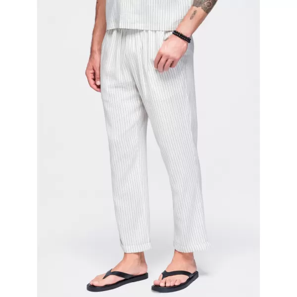  Pánské kalhoty OMBRE OM-PACP-0311 OFF-WHITE 