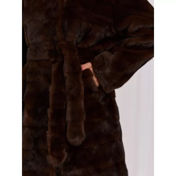  Dámský kabát FACTORY PRICE MBM-PL-25-32.98P DARK BROWN 
