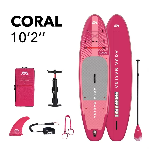  Paddleboard AQUA MARINA CORAL 10'2'' RASPBERRY 