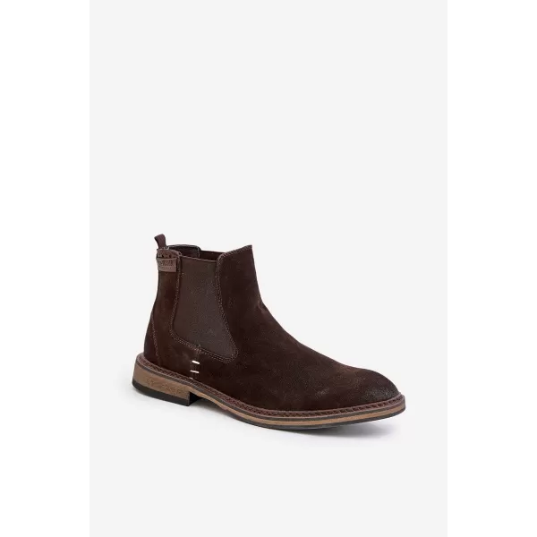  Pánské kotníkové boty BIG STAR SHOES OO174155 BROWN/BEIGE 