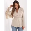Dámský kabát RUE PARIS IT-PL-5792.33 LIGHT BEIGE