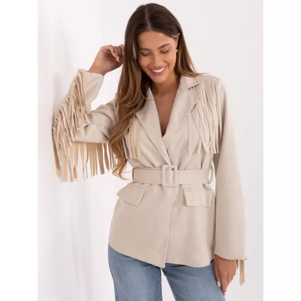  Dámský kabát RUE PARIS IT-PL-5792.33 LIGHT BEIGE 