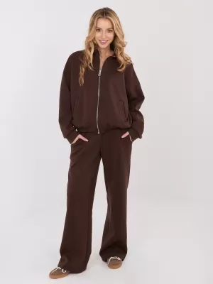 Dámské kalhoty FACTORY PRICE SM-SP-A1561.25 DARK BROWN